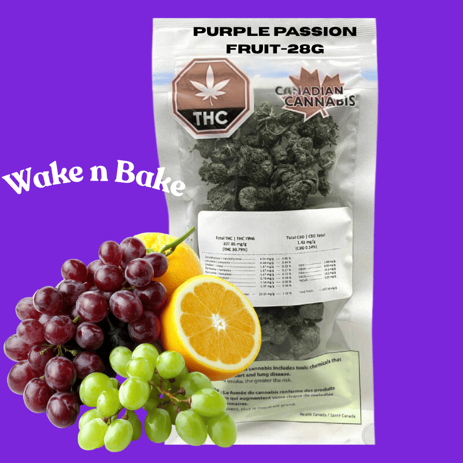Canadian Cannabis Purple Passion Fruit Sativa Flower-28g Brandon Vape SuperStore and Cannabis Manitoba Canada