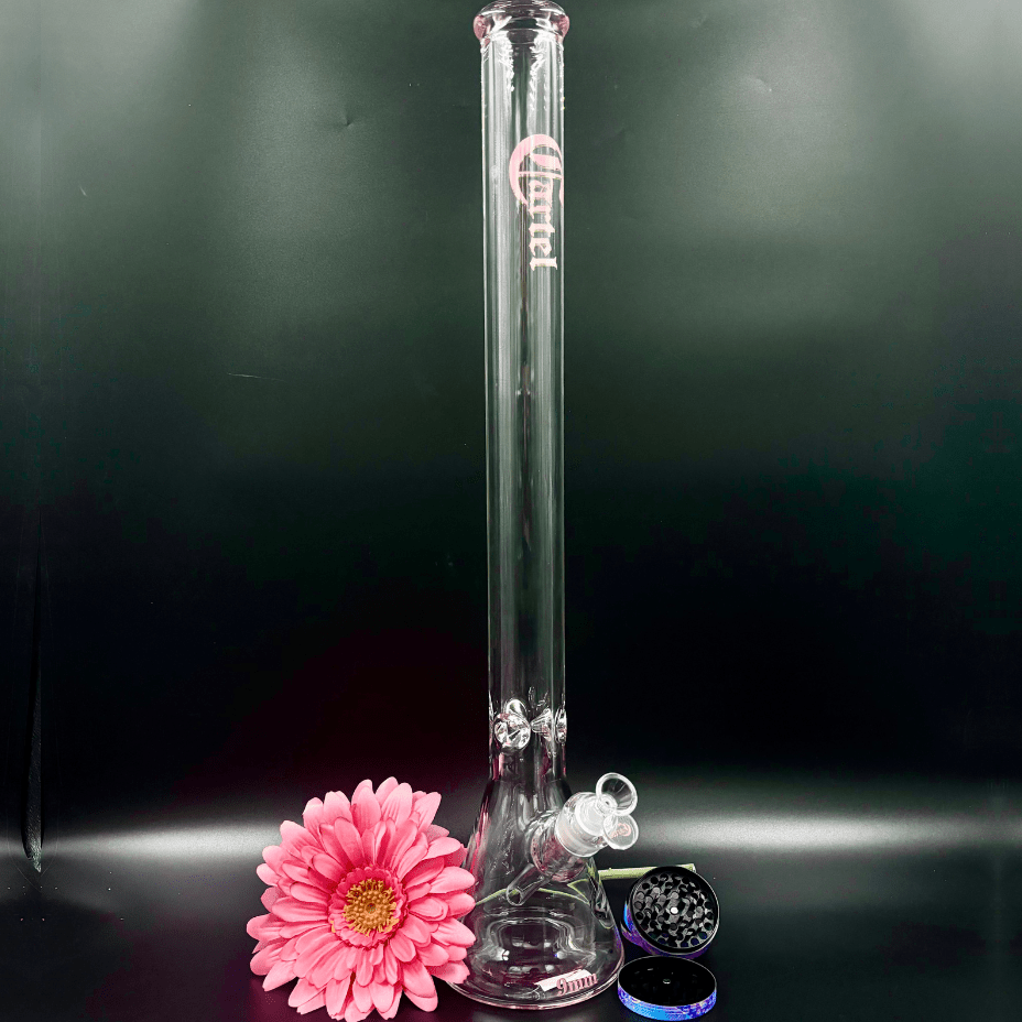 Cartel Glass 7mm Mega Beaker 24" Pink Brandon Vape SuperStore and Cannabis Manitoba Canada