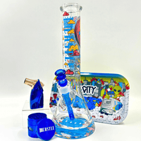 Castle Glassworks 15mm Robot Beaker 14" 14 in / 15mm Base/ 9mm Tube Brandon Vape SuperStore and Cannabis Manitoba Canada