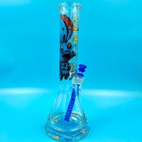 Castle Glassworks 15mm Robot Beaker 14" Brandon Vape SuperStore and Cannabis Manitoba Canada