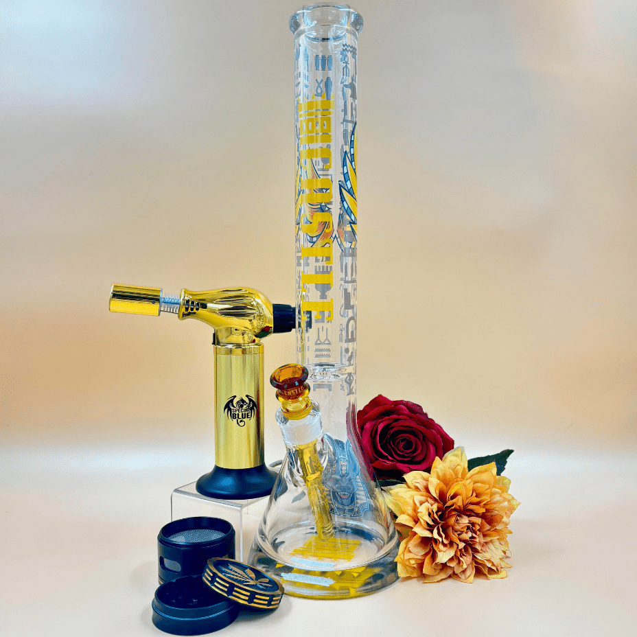 Castle Glassworks 9mm Anubis Beaker 18" Brandon Vape SuperStore and Cannabis Manitoba Canada
