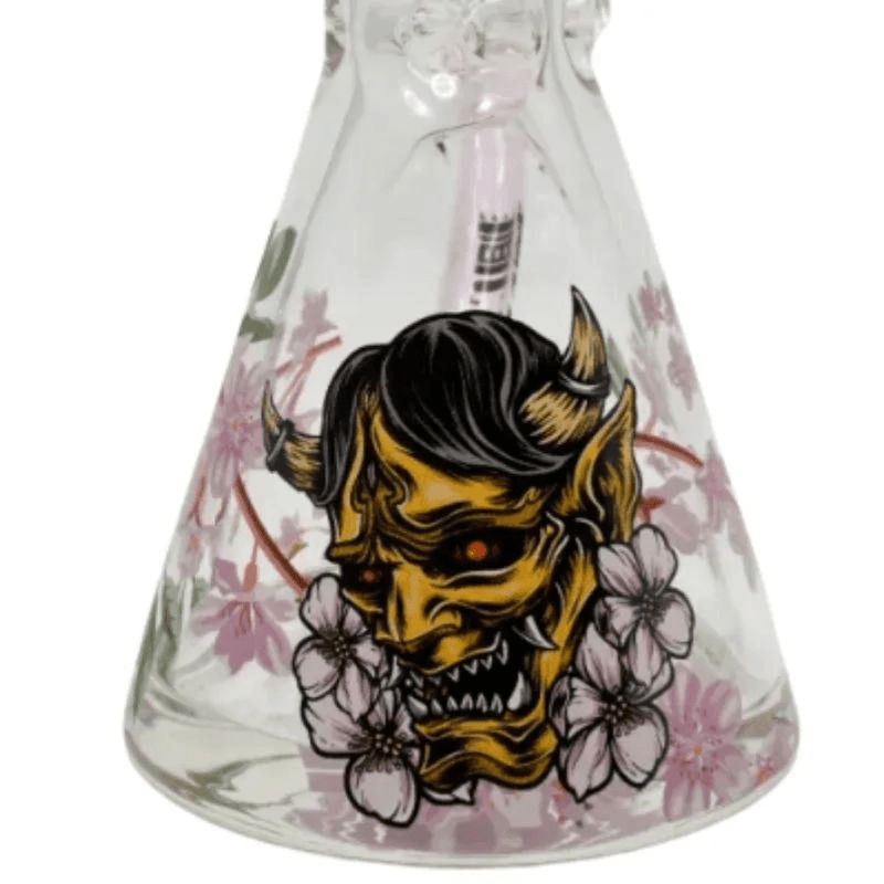 Castle Glassworks 9mm Cherry Blossom Beaker Bong-16" Beaker Brandon Vape SuperStore and Cannabis Manitoba Canada