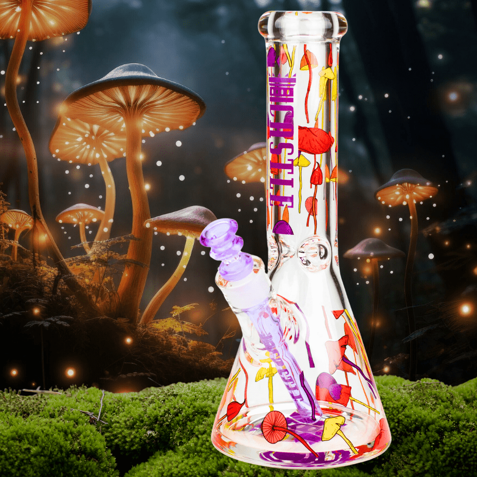 Castle Glassworks 9mm Shroomie Beaker Bong 12" 12" / 9mm w/ 12mm Base Brandon Vape SuperStore and Cannabis Manitoba Canada