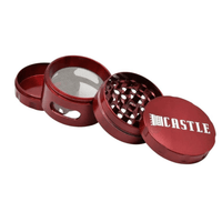 Castle Glassworks Window Grinder-4pcs 2" / Red Brandon Vape SuperStore and Cannabis Manitoba Canada