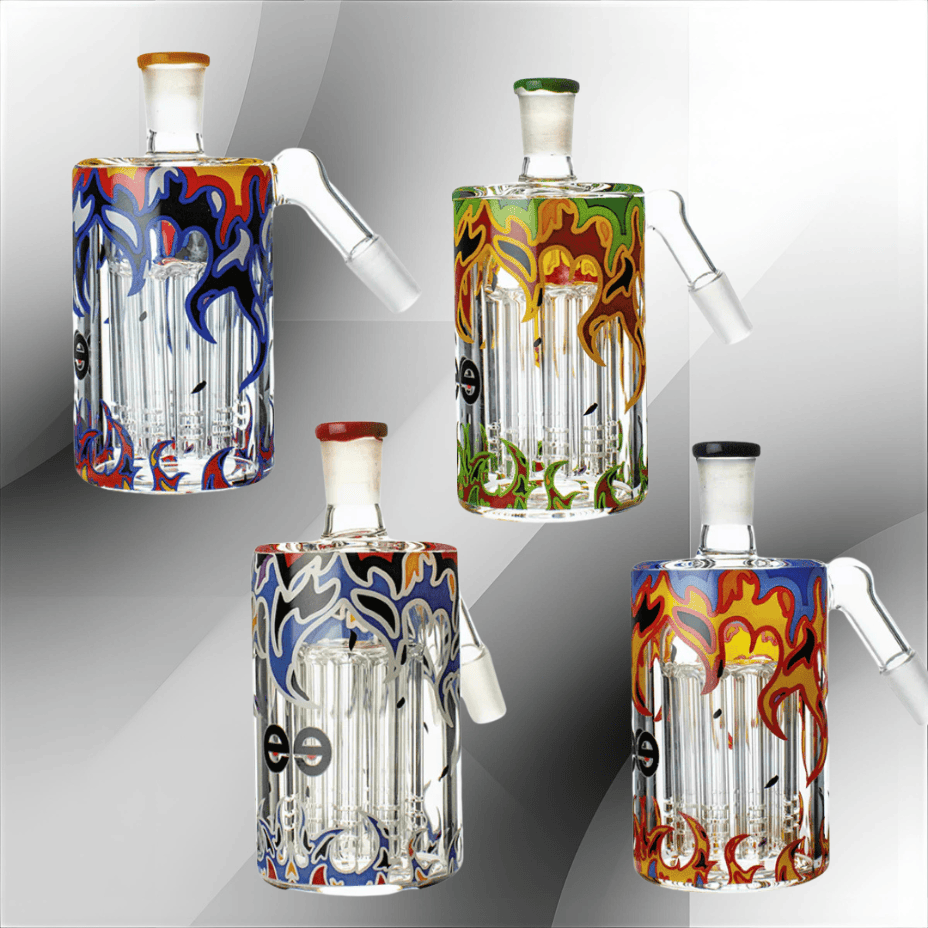 Cheech Glass 14mm 45°  Wig Wag Ash Catcher Blue Brandon Vape SuperStore and Cannabis Manitoba Canada