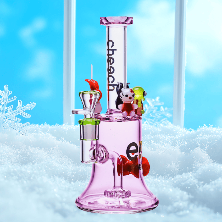 Cheech Glass 5mm Bubblegum Friends Beaker Bong 9" Pink Brandon Vape SuperStore and Cannabis Manitoba Canada