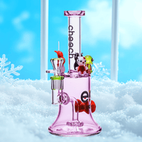 Cheech Glass 5mm Bubblegum Friends Beaker Bong 9" Pink Brandon Vape SuperStore and Cannabis Manitoba Canada