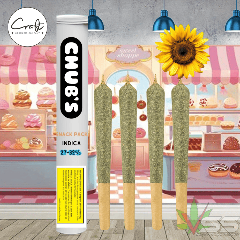 Chub Snack Pack Indica Pre-Rolls-4x0.5g Brandon Vape SuperStore and Cannabis Manitoba Canada