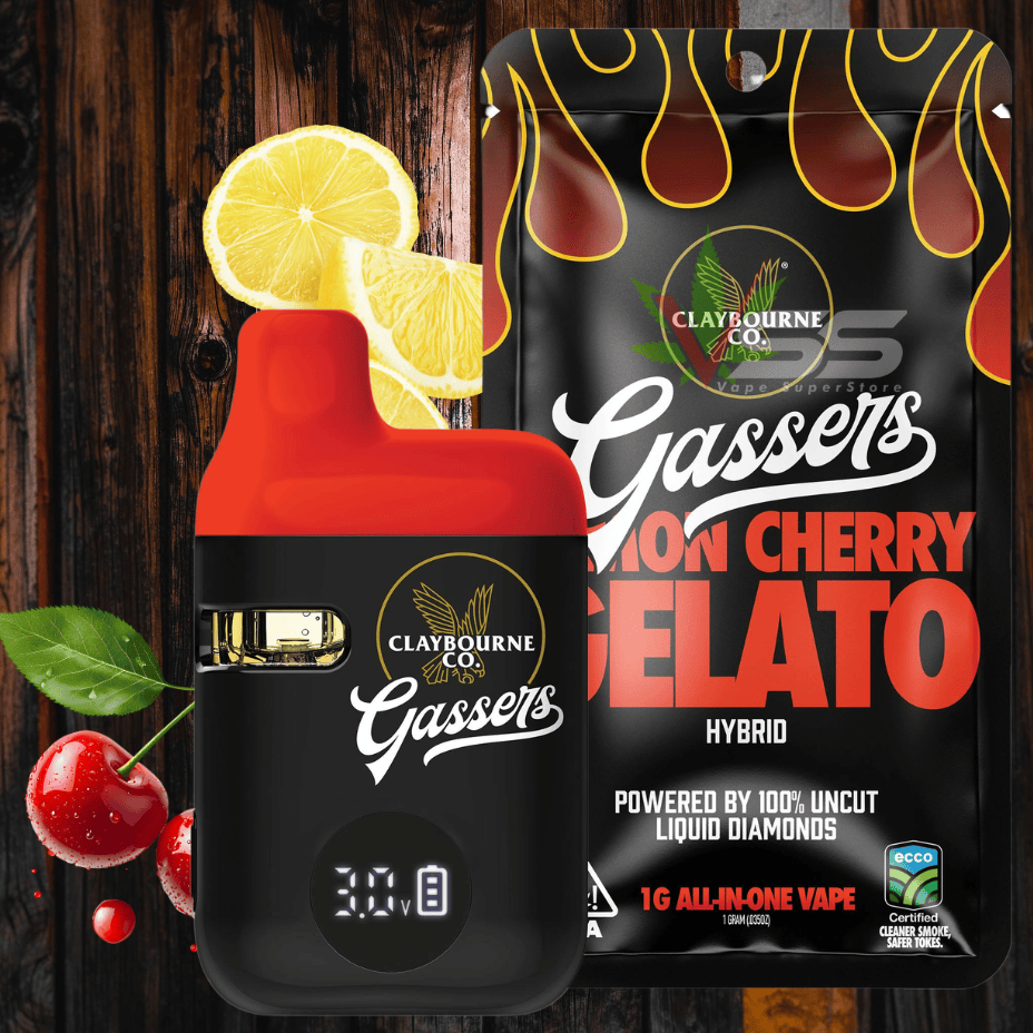 Claybourne Gassers Lemon Cherry G Liquid Diamonds AIO Brandon Vape SuperStore and Cannabis Manitoba Canada
