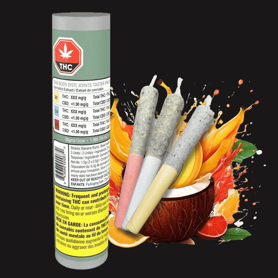 Dab Bods Disti Joints Taster Pack-3x0.5g 3x0.5g Brandon Vape SuperStore and Cannabis Manitoba Canada