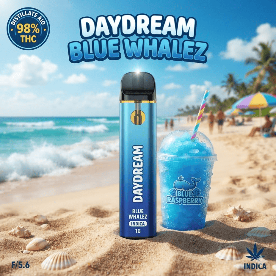Daydream Blue Whalez Indica Disposable Vape-1g Brandon Vape SuperStore and Cannabis Manitoba Canada