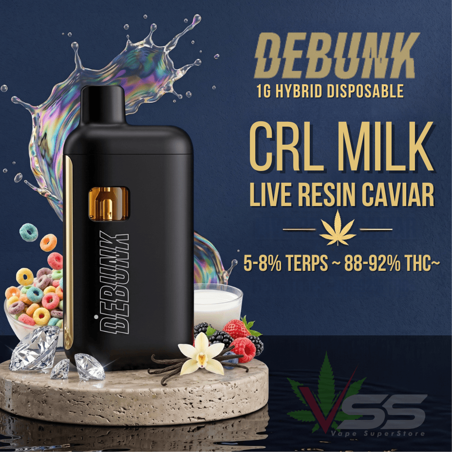 Debunk CRL MLK Live Resin Caviar Hybrid AIO Disposable Vape - 1g Brandon Vape SuperStore and Cannabis Manitoba Canada