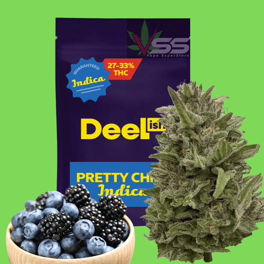 Deelish Pretty Chill Indica Flower - 28g Brandon Vape SuperStore and Cannabis Manitoba Canada