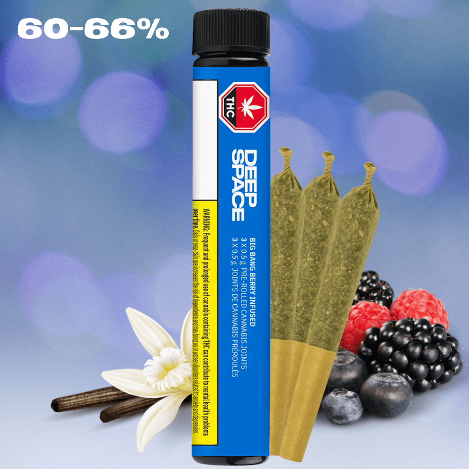 Deep Space Big Bang Berry Infused Pre-rolls - 3x0.5g Brandon Vape SuperStore and Cannabis Manitoba Canada