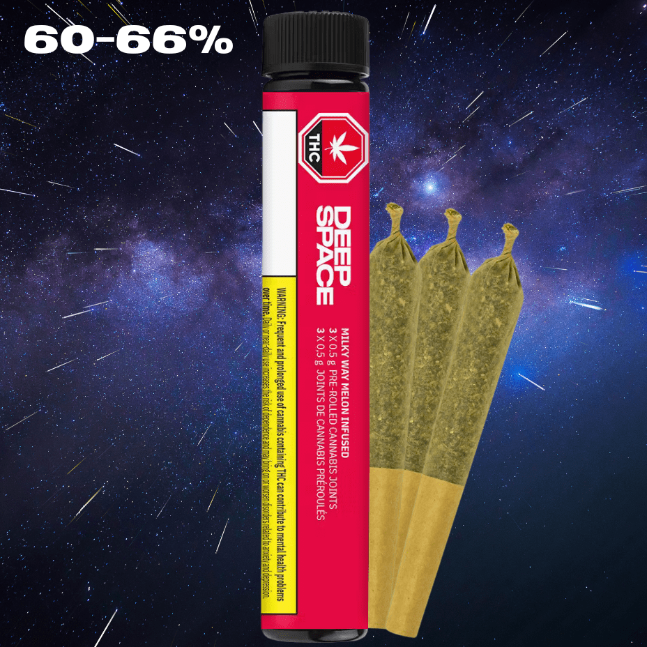 Deep Space Milky Way Melon Infused Pre-rolls - 3x0.5g Brandon Vape SuperStore and Cannabis Manitoba Canada