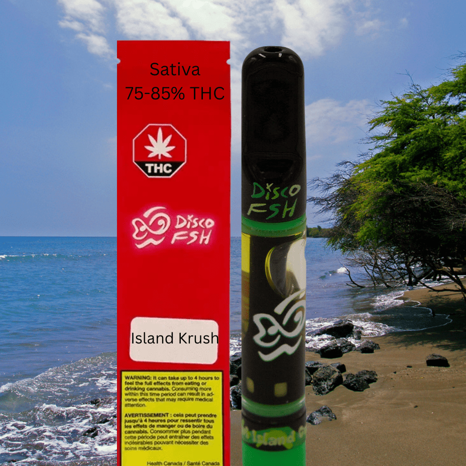 DiscoFsh Kiwi Island Crush Sativa Cartridge-1g Brandon Vape SuperStore and Cannabis Manitoba Canada