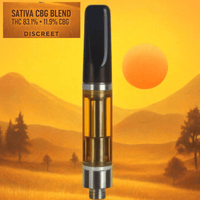 Discreet Sativa CBG Blend Liquid Diamond Cart-1g Brandon Vape SuperStore and Cannabis Manitoba Canada
