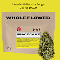 Divvy Space Cake Indica Flower-28g Brandon Vape SuperStore and Cannabis Manitoba Canada