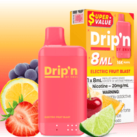 Drip'n by Envi 16K Disposable Vape - Electric Fruit Blast 8mL / 16000 Puffs / 20mg Brandon Vape SuperStore and Cannabis Manitoba Canada