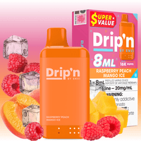 Drip'n by Envi 16K Disposable Vape - Raspberry Peach Mango Ice 8mL / 16000 Puffs / 20mg Brandon Vape SuperStore and Cannabis Manitoba Canada