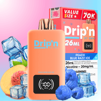 Drip'n by Envi 70K Disposable Vape - Peach Blue Razz Ice Brandon Vape SuperStore and Cannabis Manitoba Canada