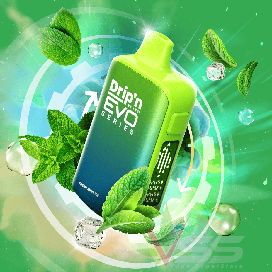 Drip'n by Envi Evo 63K Disposable Vape-Fresh Mint Ice Brandon Vape SuperStore and Cannabis Manitoba Canada