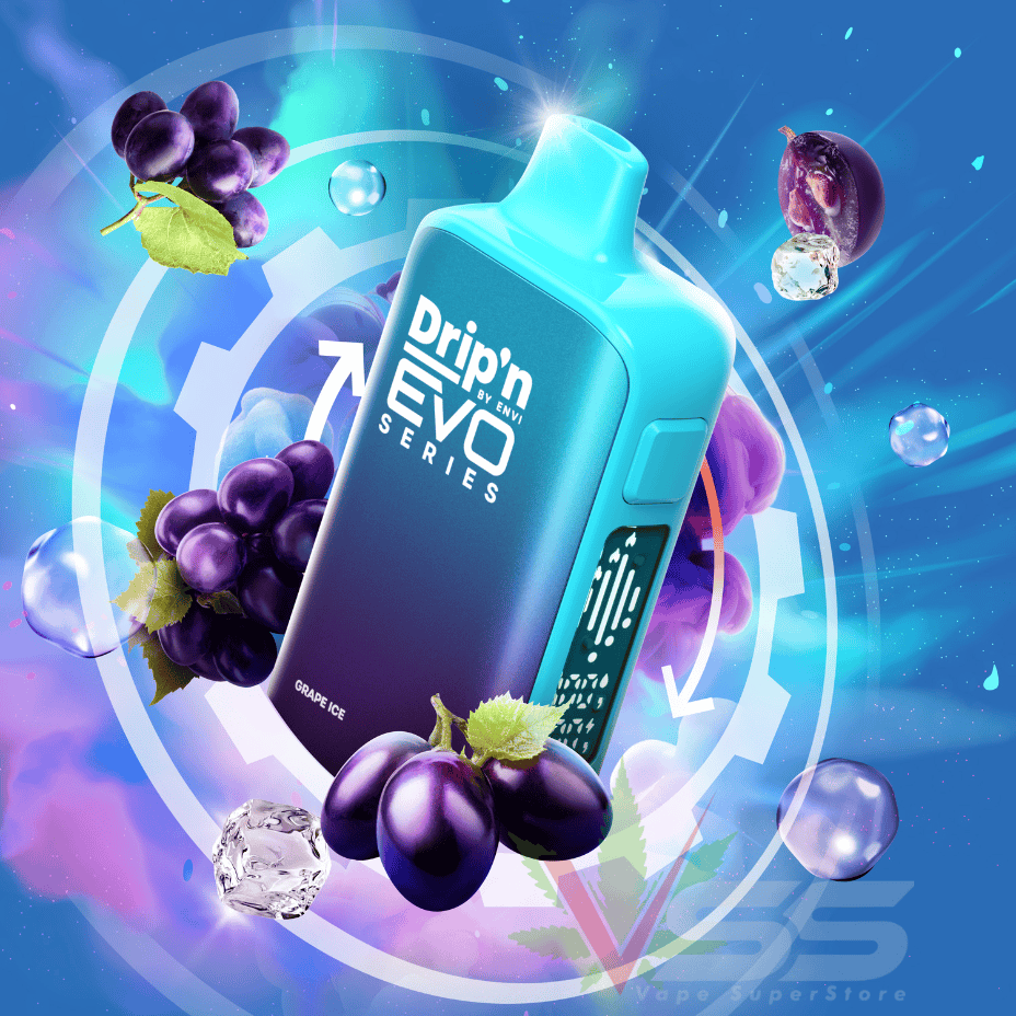 Drip'n by Envi Evo 63K Disposable Vape-Grape Ice Brandon Vape SuperStore and Cannabis Manitoba Canada
