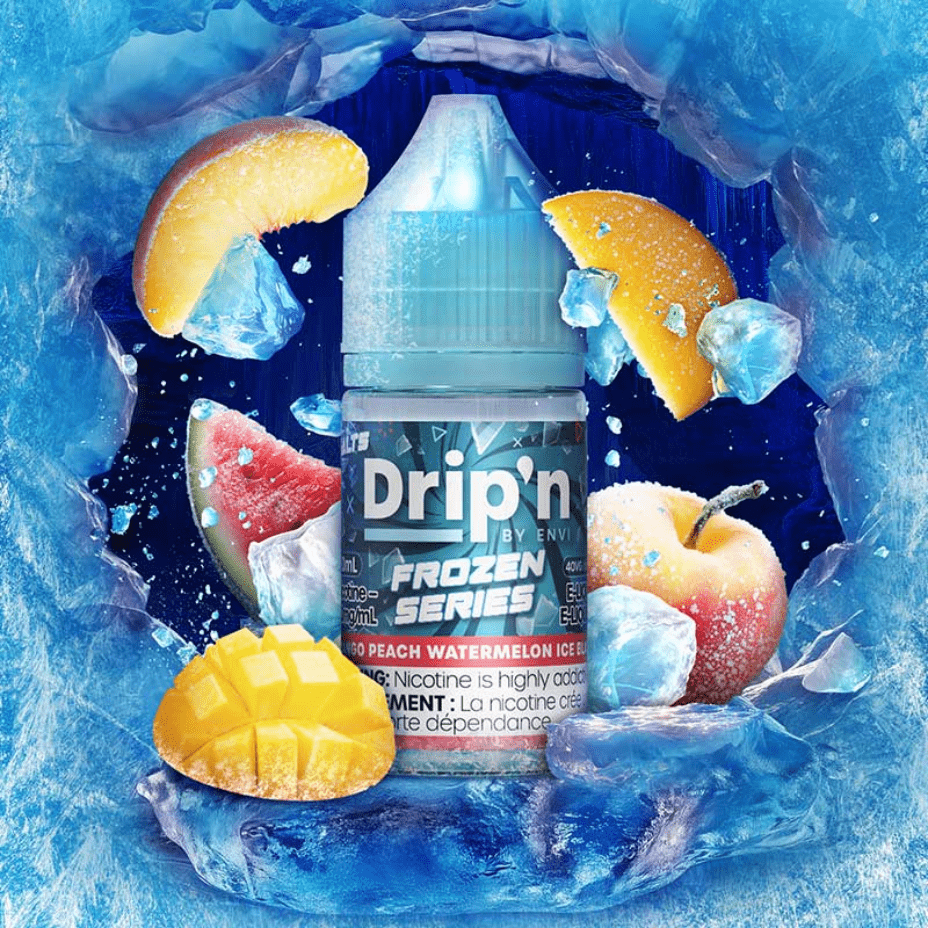 Drip'n by Envi Frozen Salt-Mango Peach Watermelon Ice Blast Brandon Vape SuperStore and Cannabis Manitoba Canada