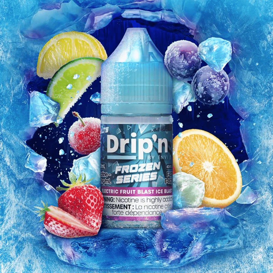 Drip'n by Envi Frozen Salt-Raspberry Peach Mango ICED Brandon Vape SuperStore and Cannabis Manitoba Canada