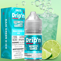 Drip'n by Envi Refresh Salt - Baja Green D Ice 20mg Brandon Vape SuperStore and Cannabis Manitoba Canada