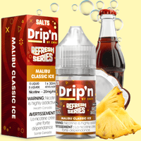 Drip'n by Envi Refresh Salt - Malibu Classic Ice 20mg Brandon Vape SuperStore and Cannabis Manitoba Canada