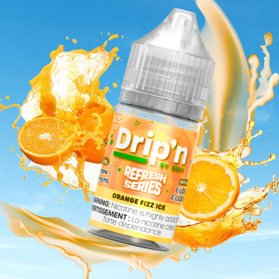 Drip'n by Envi Refresh Salt - Orange Fizz Ice 20mg Brandon Vape SuperStore and Cannabis Manitoba Canada