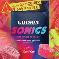 Edison Sonics Kiwi Red Razz Chiller 1:1 CBD:THC 5 Pack 50mg Brandon Vape SuperStore and Cannabis Manitoba Canada