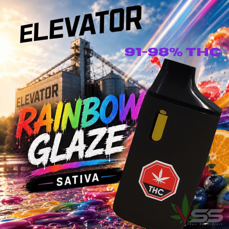 Elevator Rainbow Glaze Indica AIO Disposable Vape - 1g Brandon Vape SuperStore and Cannabis Manitoba Canada