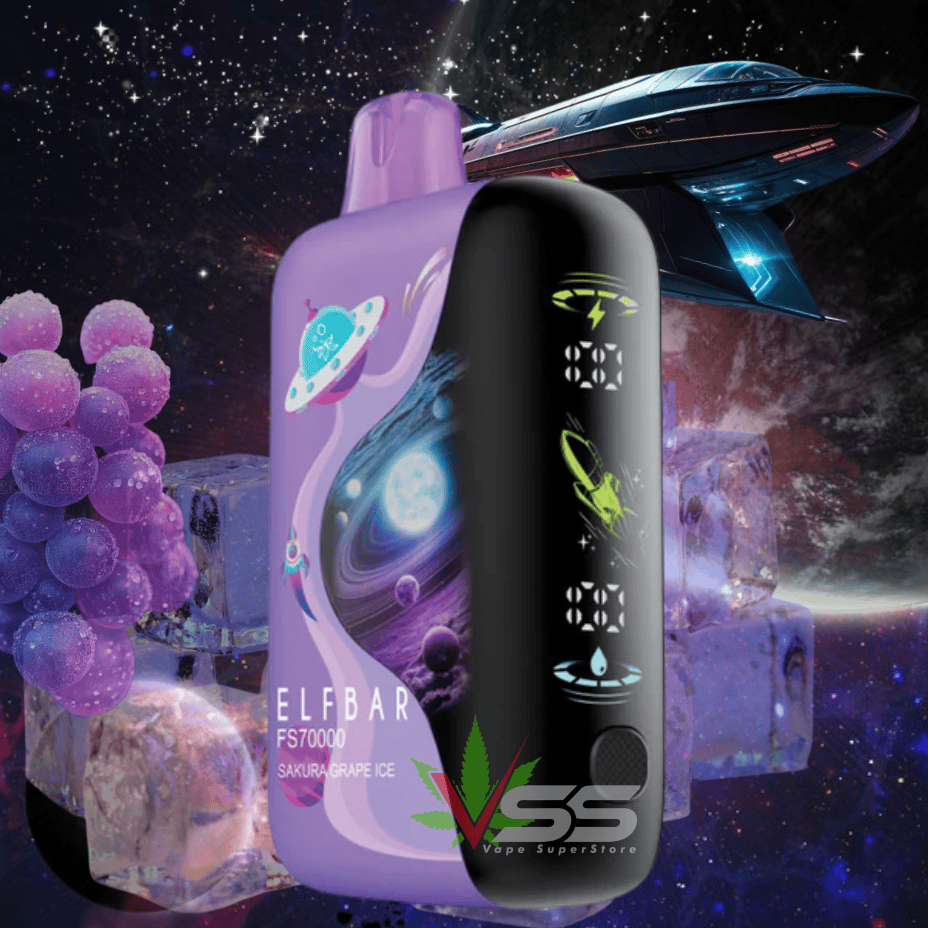 ELFBAR FS70K Disposable Vape - Sakura Grape Ice 70000 / 20mg Brandon Vape SuperStore and Cannabis Manitoba Canada