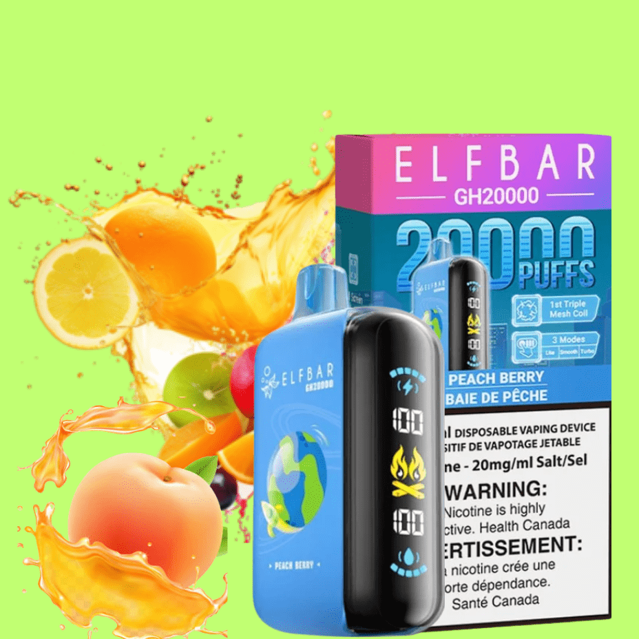 ElfBar GH20K Disposable Vape-Peach Berry Brandon Vape SuperStore and Cannabis Manitoba Canada