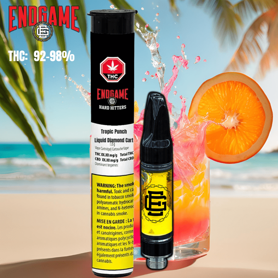 Endgame Hard Hitters Tropic Punch Liquid Diamond Cartridge-1g 1g Brandon Vape SuperStore and Cannabis Manitoba Canada