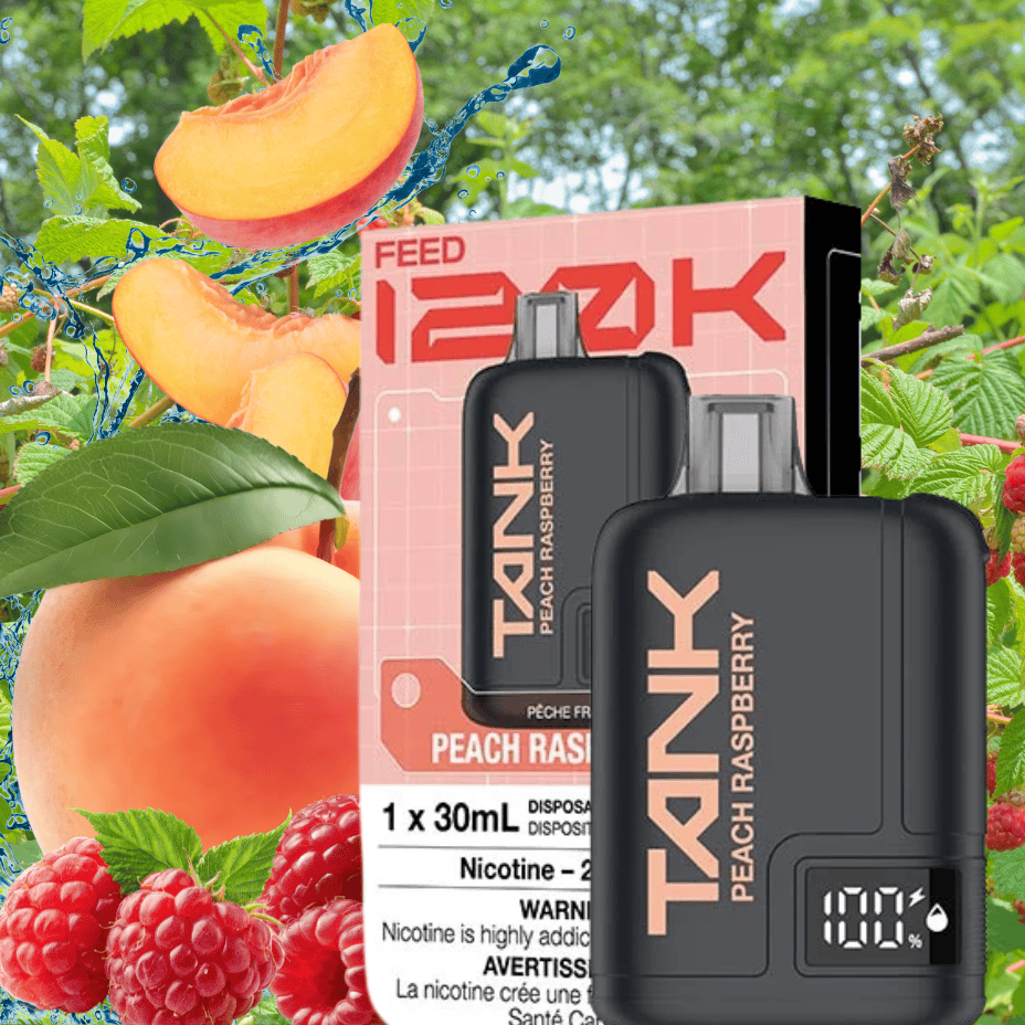 Feed Tank 120k Disposable Vape-Peach Raspberry 120000 Puffs / 20mg Brandon Vape SuperStore and Cannabis Manitoba Canada