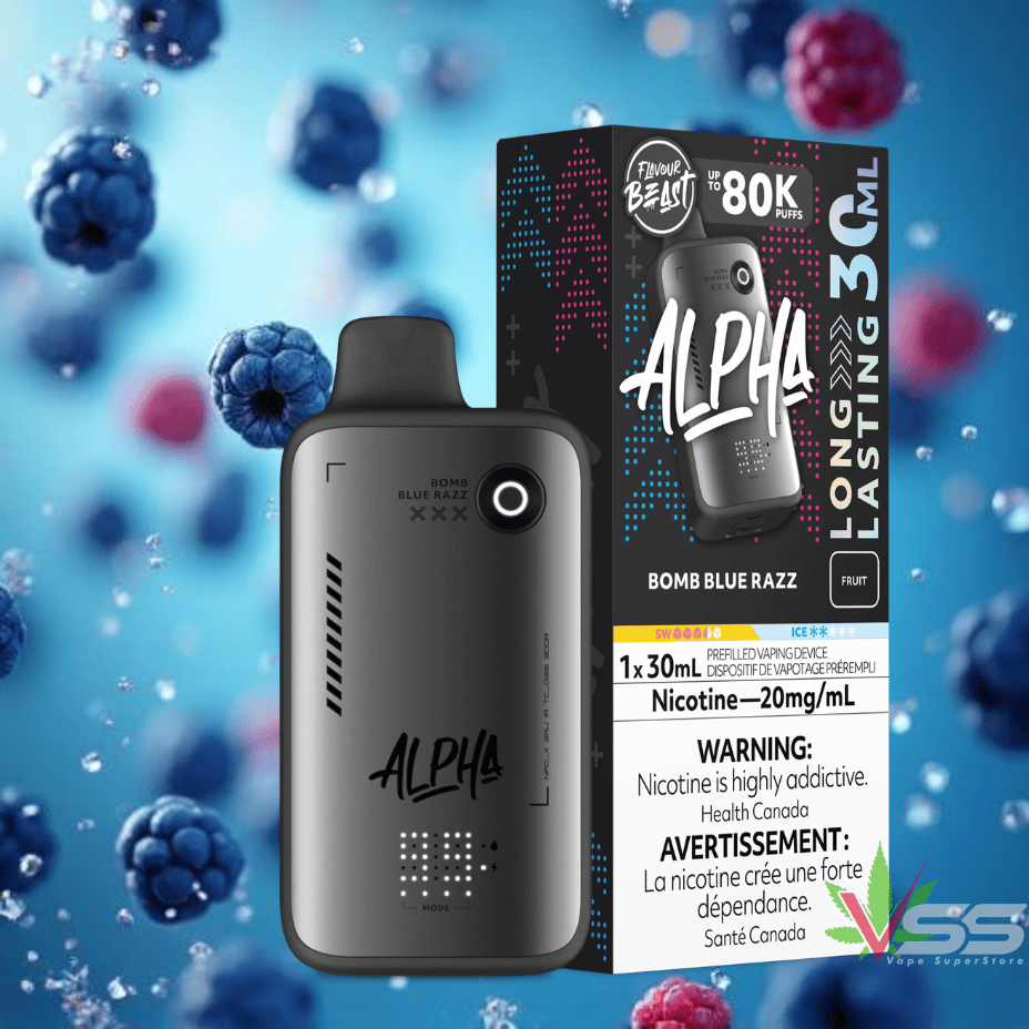 Flavour Beast Alpha 80K Disposable Vape-Bomb Blue Razz 80000 Puffs / 20mg Brandon Vape SuperStore and Cannabis Manitoba Canada