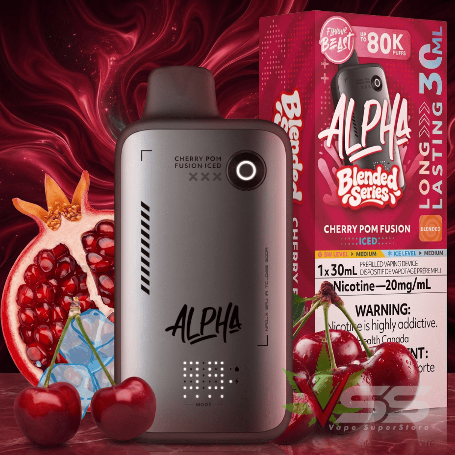 Flavour Beast Alpha 80K Disposable Vape-Cherry Pom Fusion Ice 80000 Puffs / 20mg Brandon Vape SuperStore and Cannabis Manitoba Canada