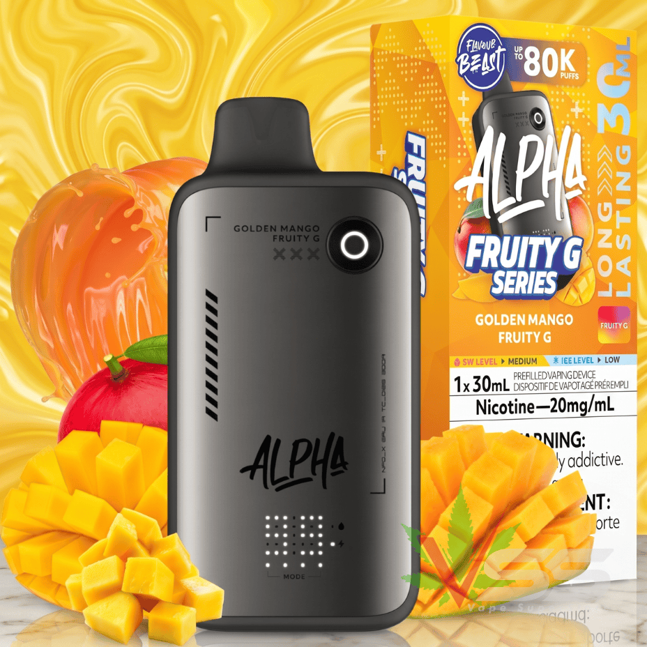 Flavour Beast Alpha 80K Disposable Vape-Golden Mango Fruity G 80000 Puffs / 20mg Brandon Vape SuperStore and Cannabis Manitoba Canada