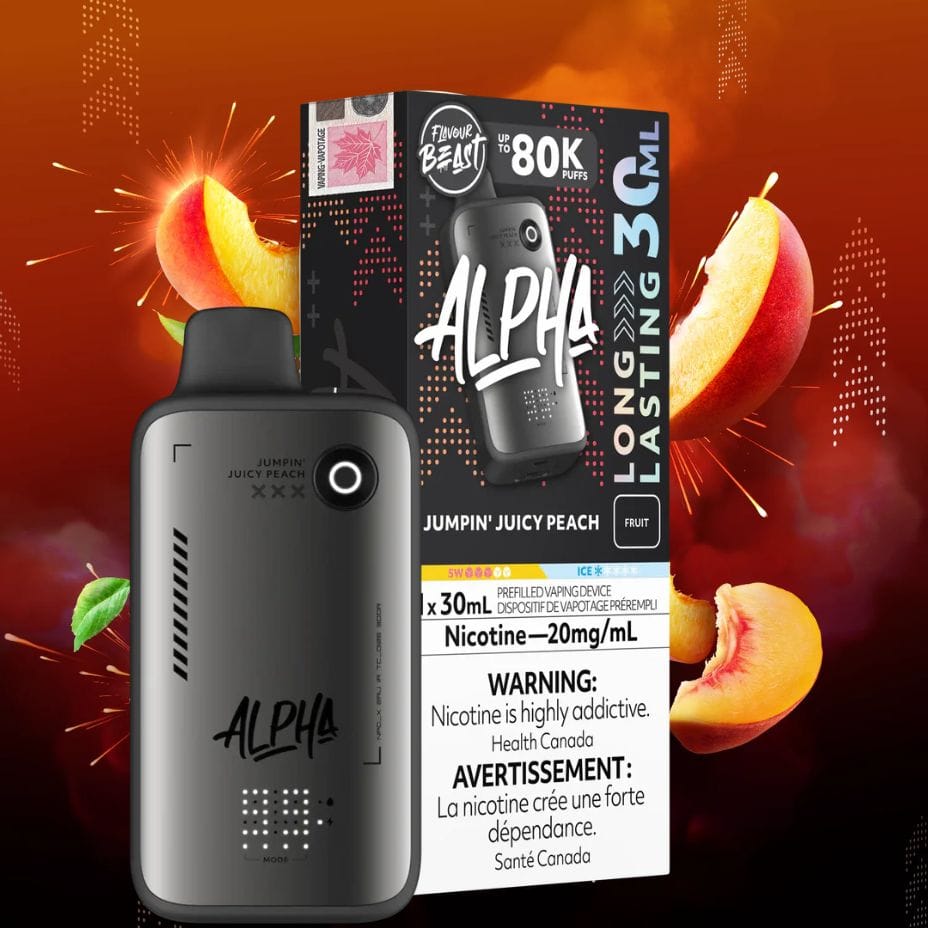 Flavour Beast Alpha 80K Disposable Vape-Jumpin Juicy Peach Brandon Vape SuperStore and Cannabis Manitoba Canada