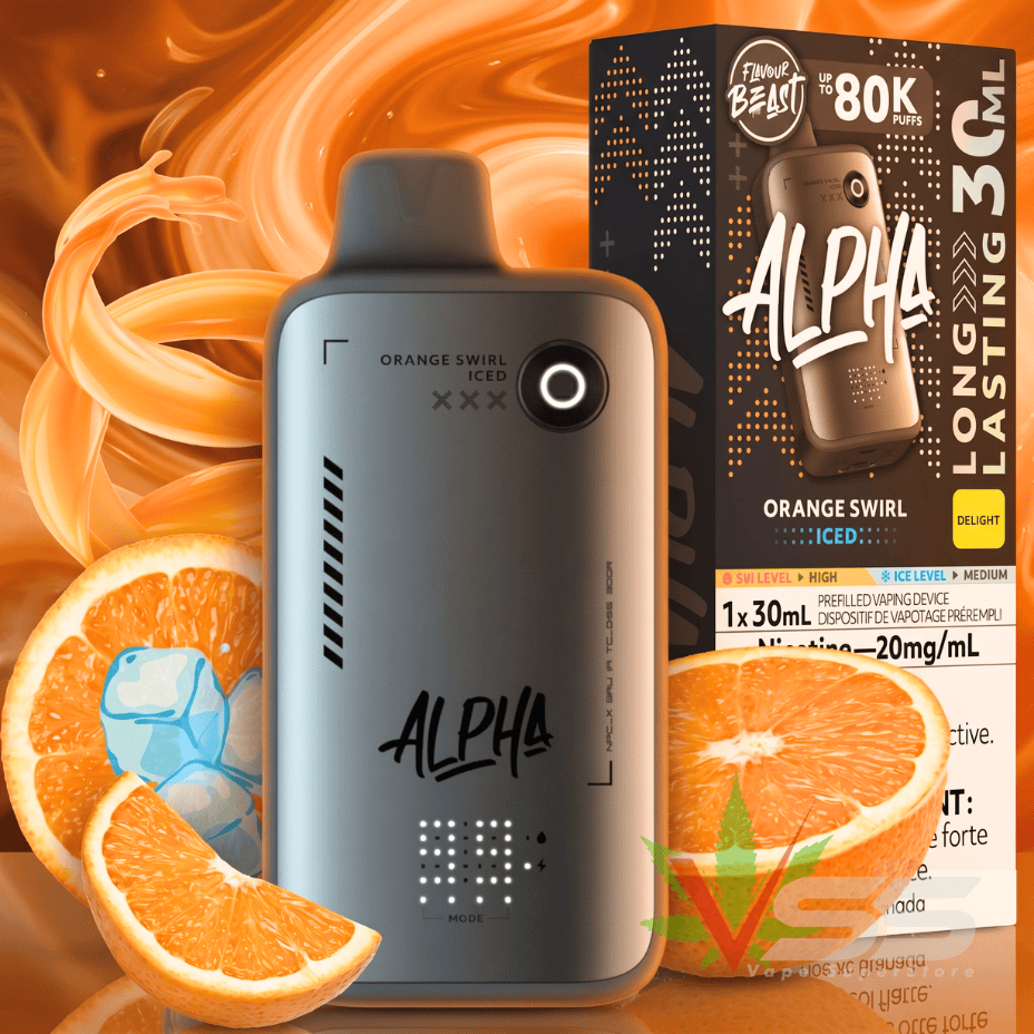 Flavour Beast Alpha 80K Disposable Vape-Orange Swirl Iced 80000 Puffs / 20mg Brandon Vape SuperStore and Cannabis Manitoba Canada