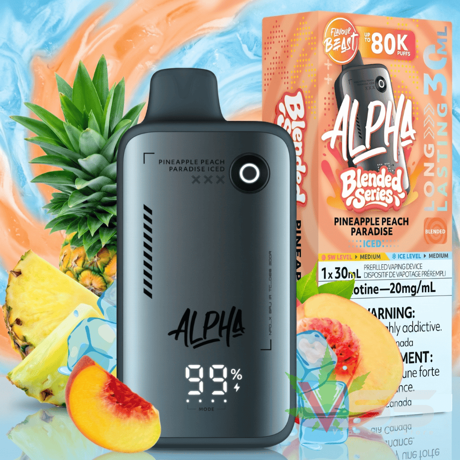 Flavour Beast Alpha 80K Disposable Vape-Pineapple Peach Paradise Iced 80000 Puffs / 20mg Brandon Vape SuperStore and Cannabis Manitoba Canada