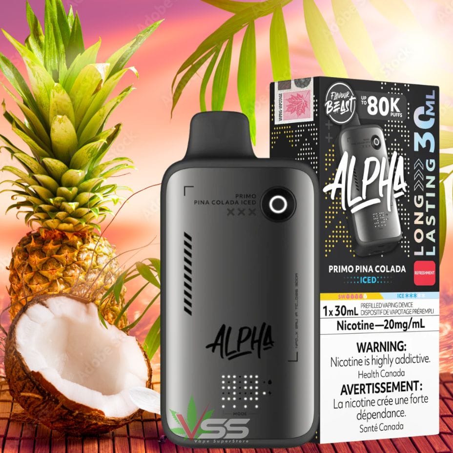 Flavour Beast Alpha 80K Disposable Vape-Primo Pina Colada Iced Brandon Vape SuperStore and Cannabis Manitoba Canada
