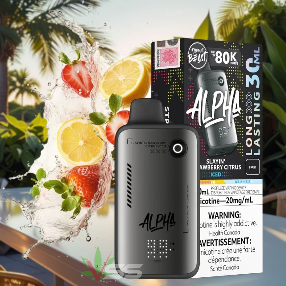 Flavour Beast Alpha 80K Disposable Vape-Slayin Strawberry Citrus Iced Brandon Vape SuperStore and Cannabis Manitoba Canada