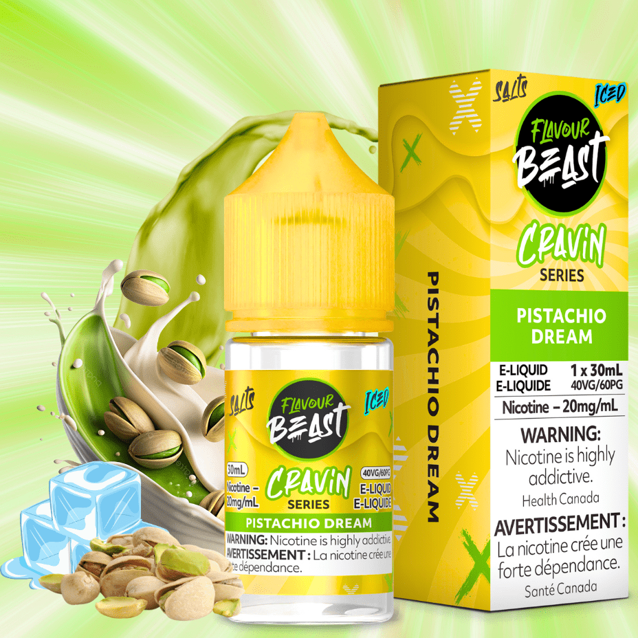 Flavour Beast Cravin' Salts-Pistachio Dream Iced 20mg / 30mL Brandon Vape SuperStore and Cannabis Manitoba Canada