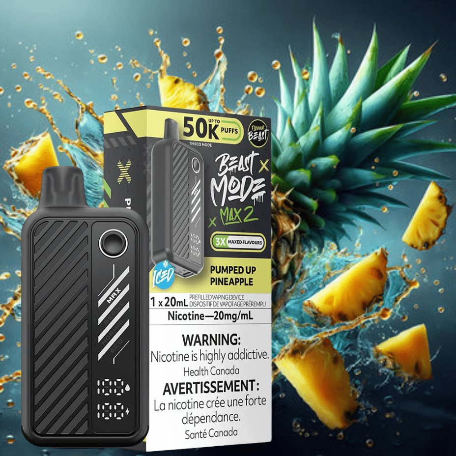 Flavour Beast Max 2 Disposable Vape-Pumped Up Pineapple Iced Brandon Vape SuperStore and Cannabis Manitoba Canada