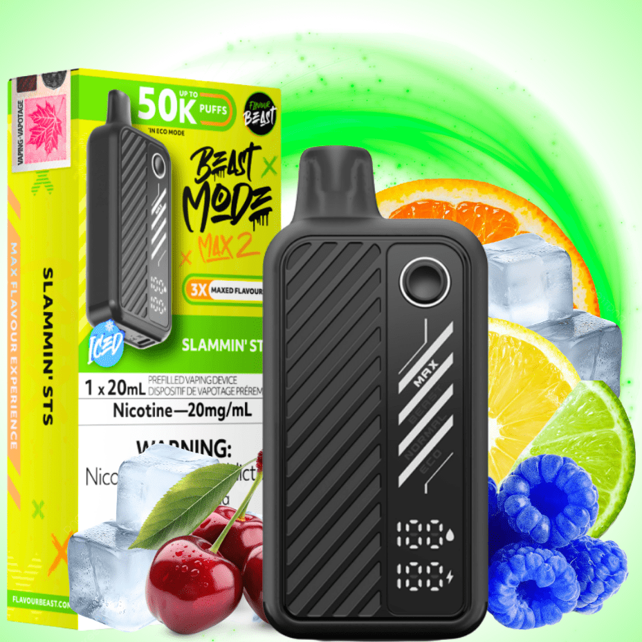 Flavour Beast Max 2 Disposable Vape-Slammin' STS ICED 50000 Puffs / 20mg Brandon Vape SuperStore and Cannabis Manitoba Canada