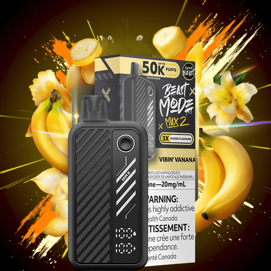 Flavour Beast Max 2 Disposable Vape-Vibin Vanana Brandon Vape SuperStore and Cannabis Manitoba Canada